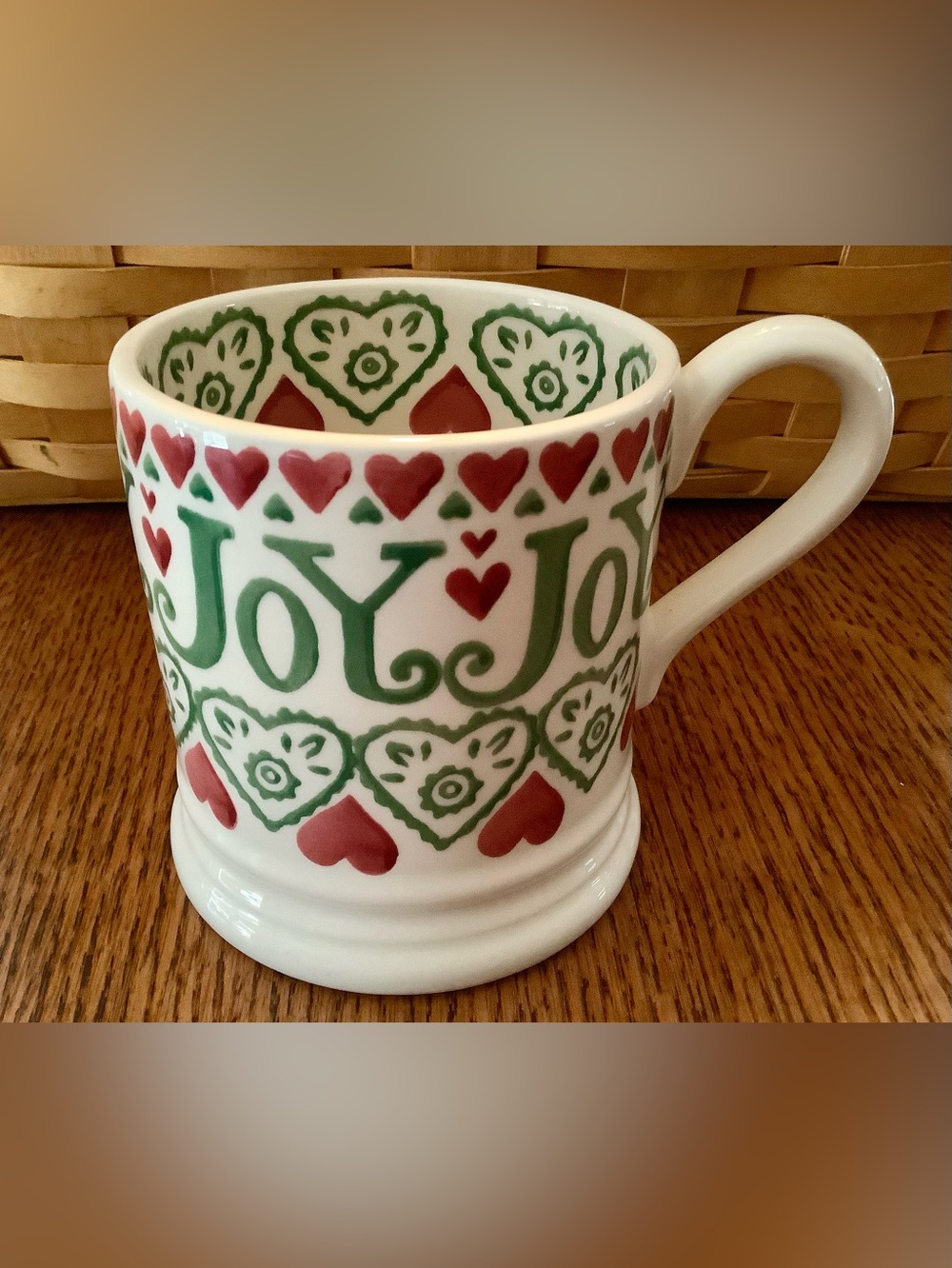 Emma Bridgewater Pottery JOY 1/2 pint Mug New condition, unused